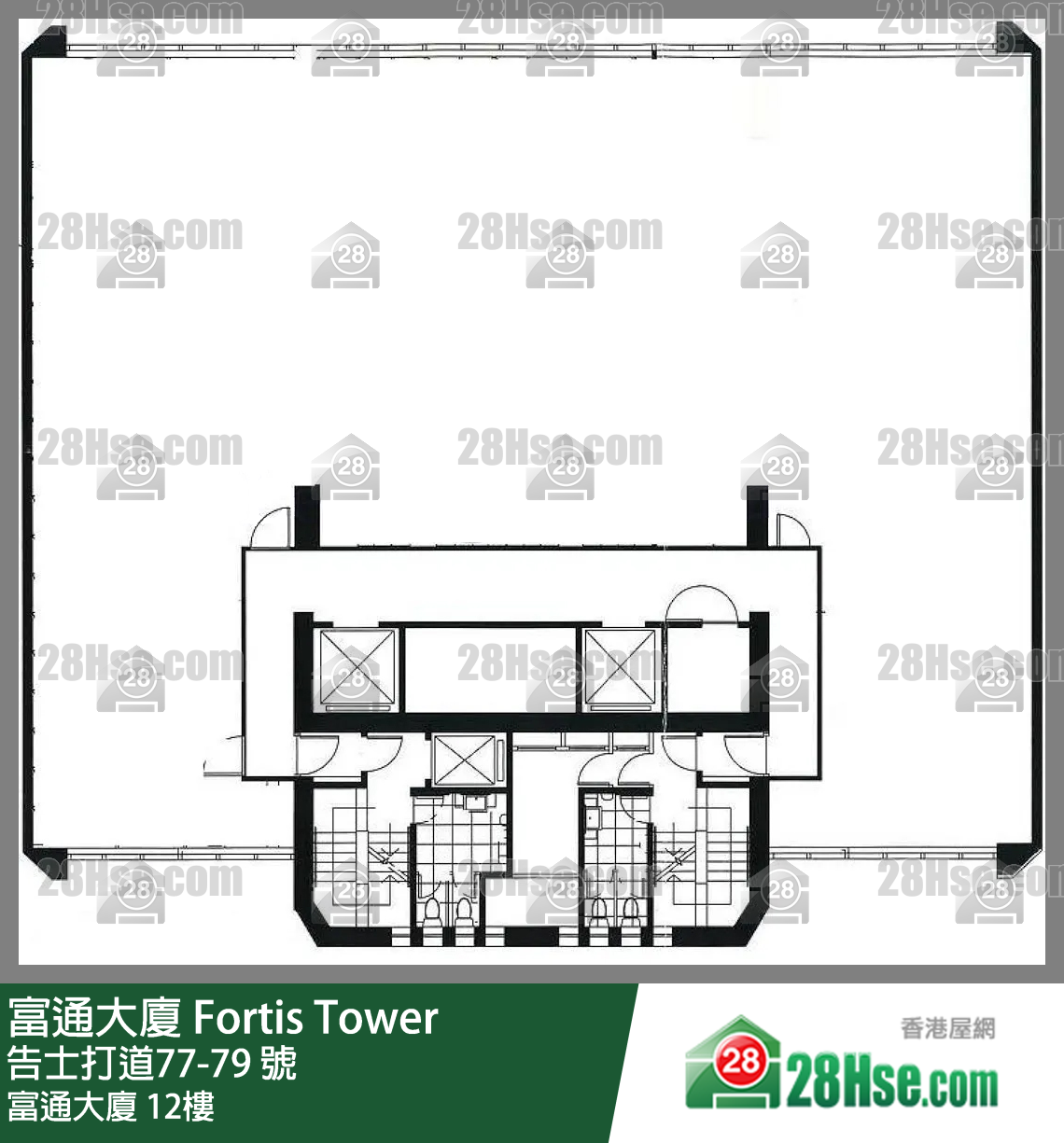 富通大厦 12楼 平面图