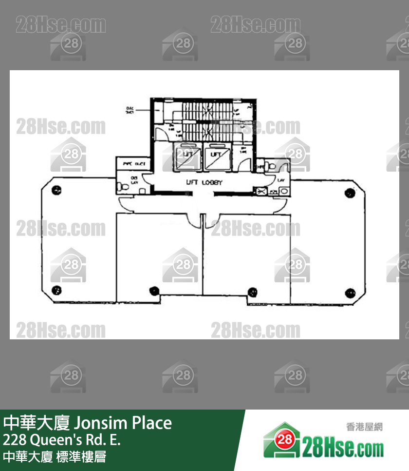 中華大廈 標準樓層 平面圖