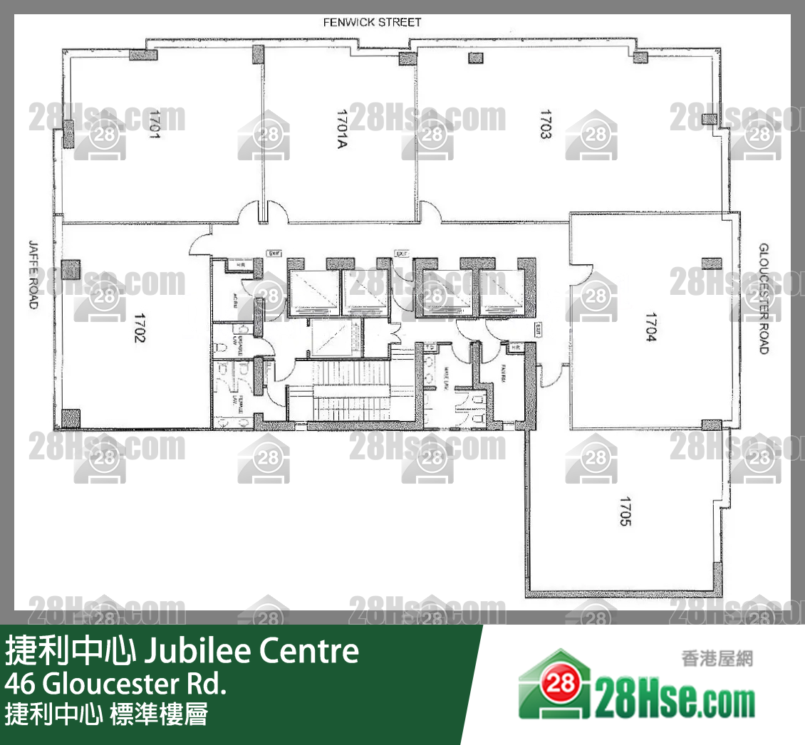 捷利中心 标准楼层 平面图