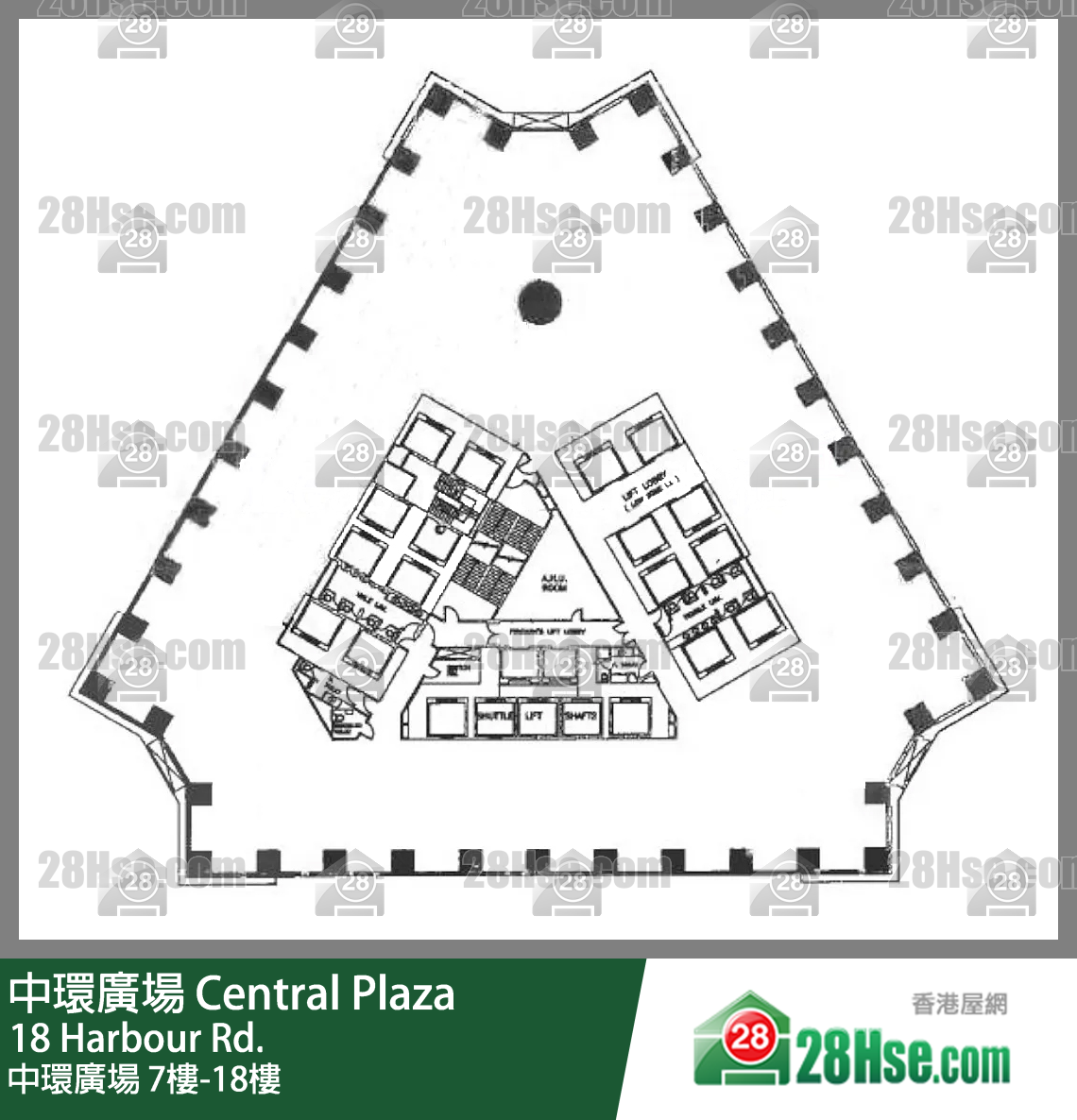 中環廣場 7樓-18樓 平面圖