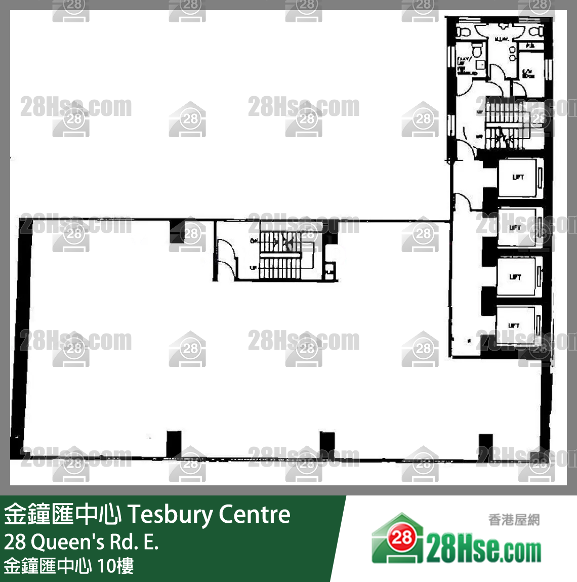 金钟汇中心 10楼 平面图