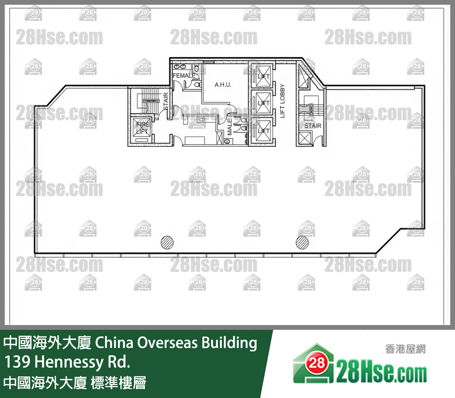 中國海外大廈 標準樓層 平面圖
