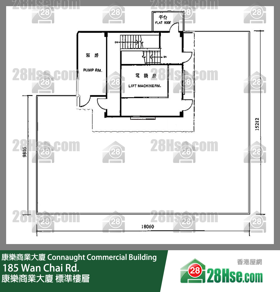 康乐商业大厦 标准楼层 平面图