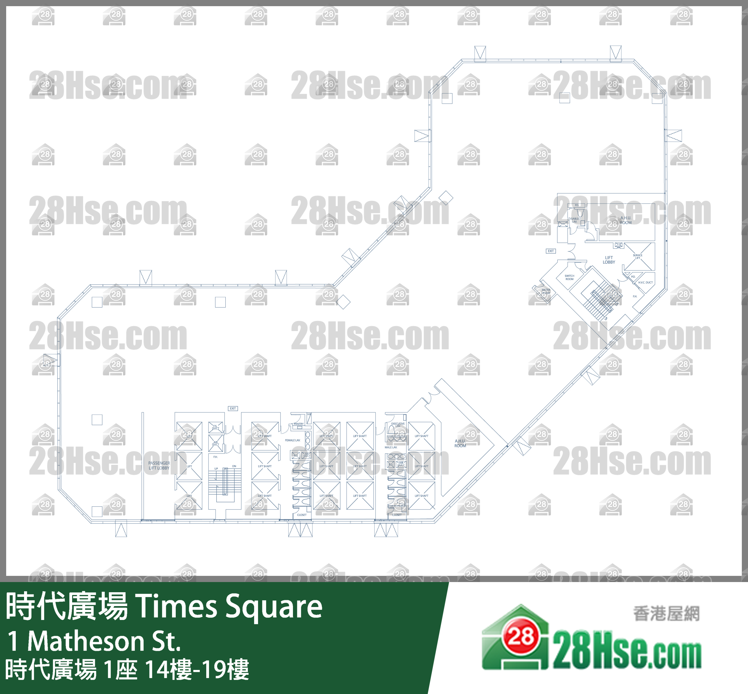 時代廣場 1座 14樓-19樓 平面圖