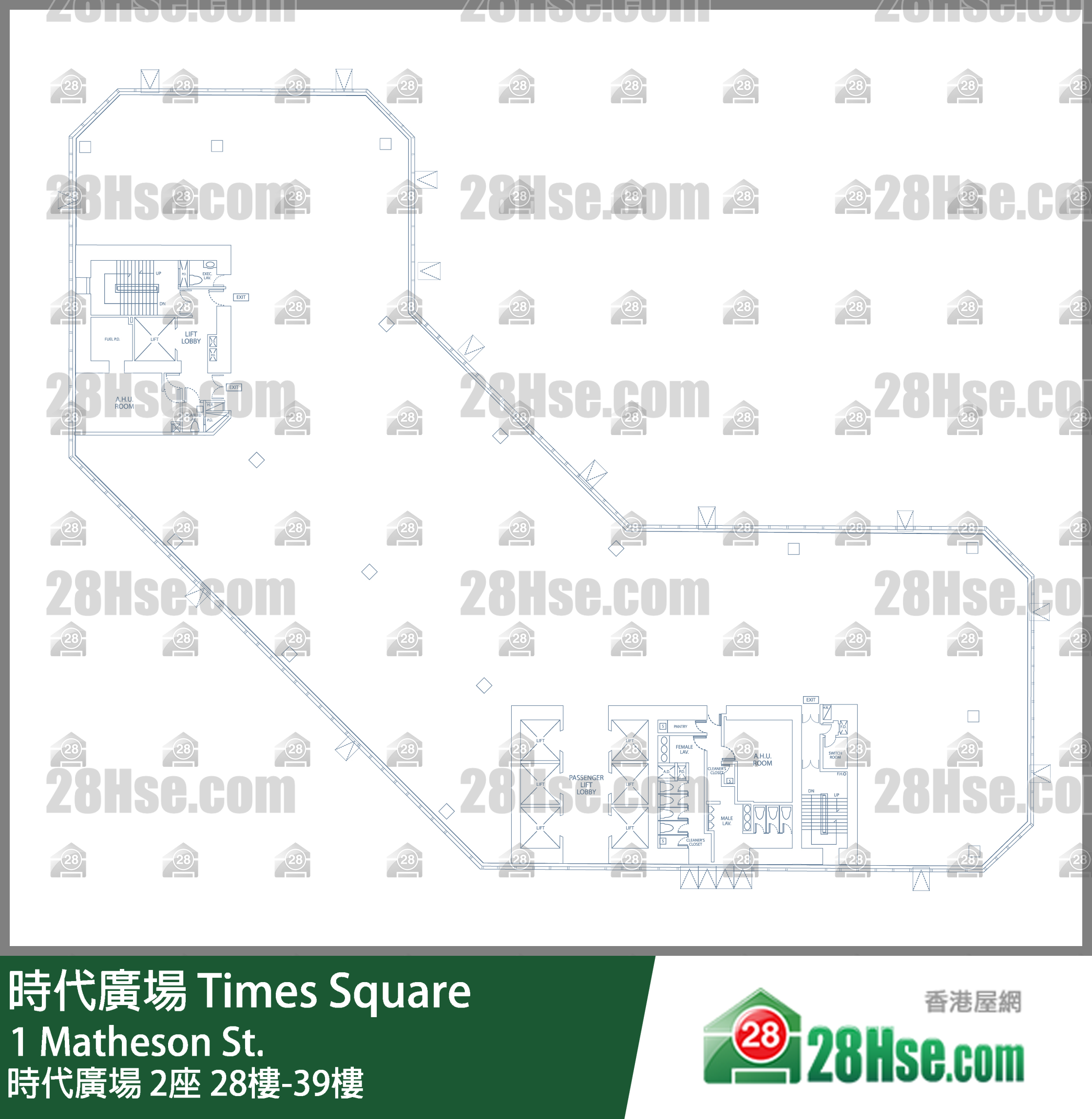 時代廣場 2座 28樓-39樓 平面圖