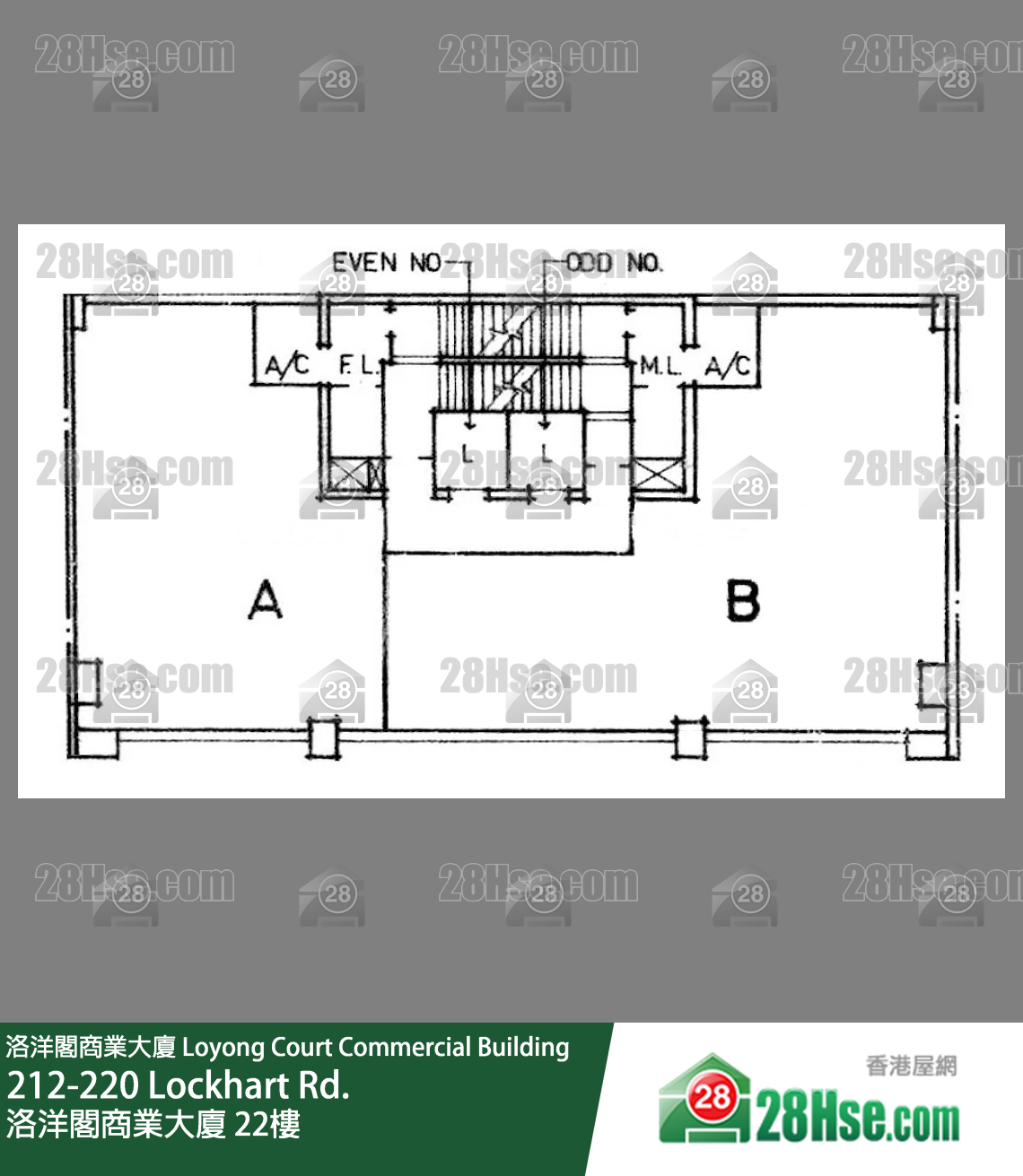 洛洋阁商业大厦 22楼 平面图
