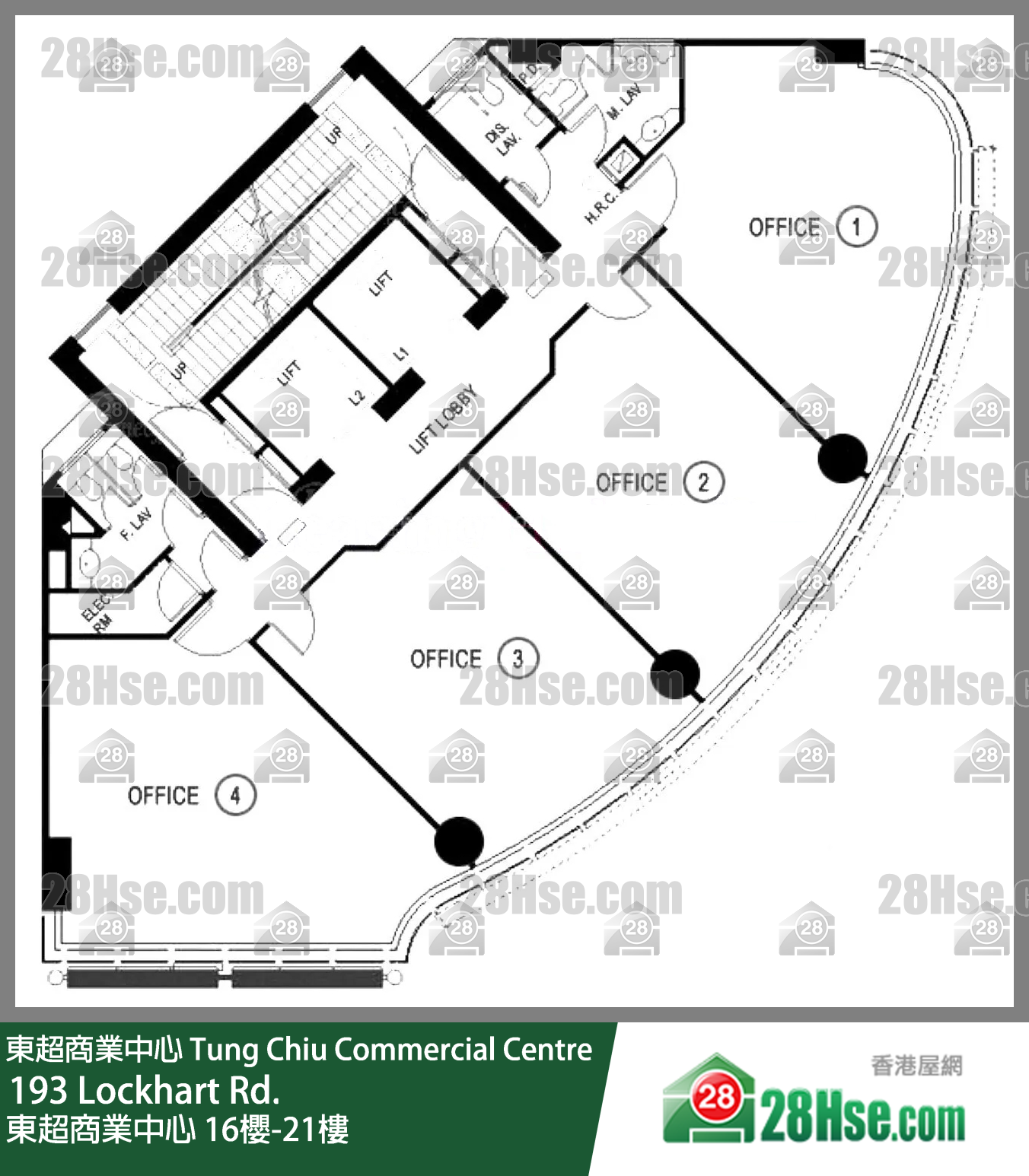 東超商業中心 16櫻-21樓 平面圖