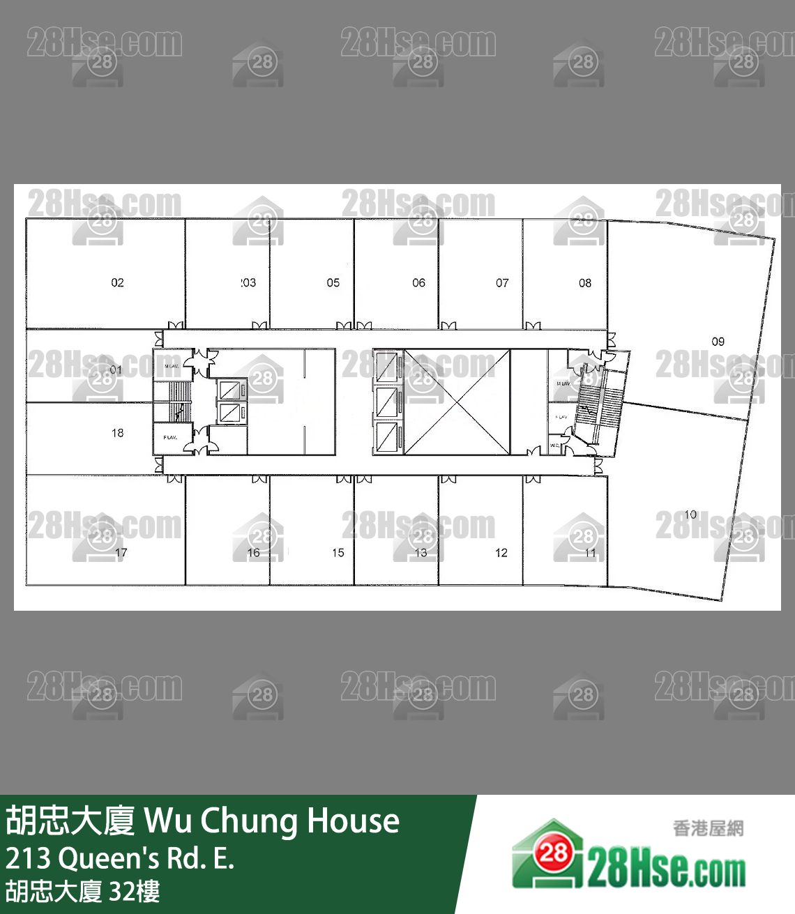 胡忠大廈 32樓 平面圖