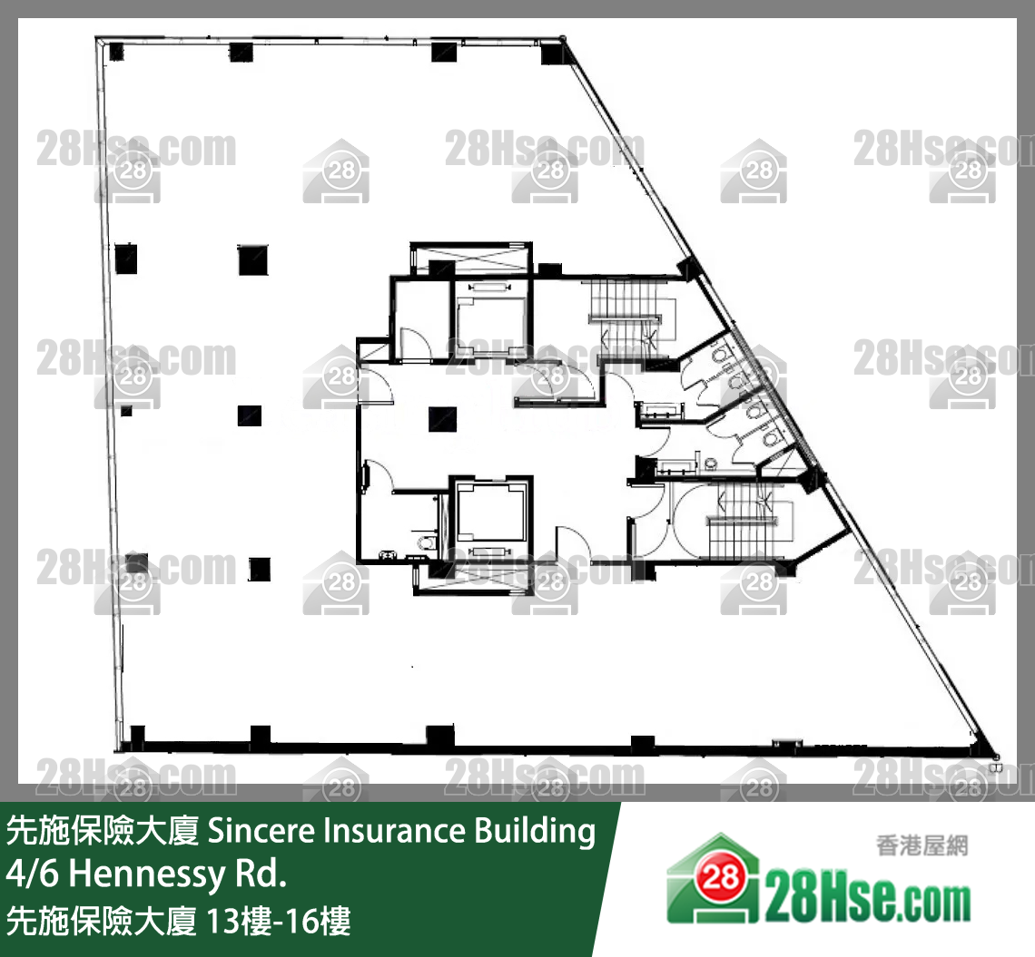 先施保險大廈 13樓-16樓 平面圖