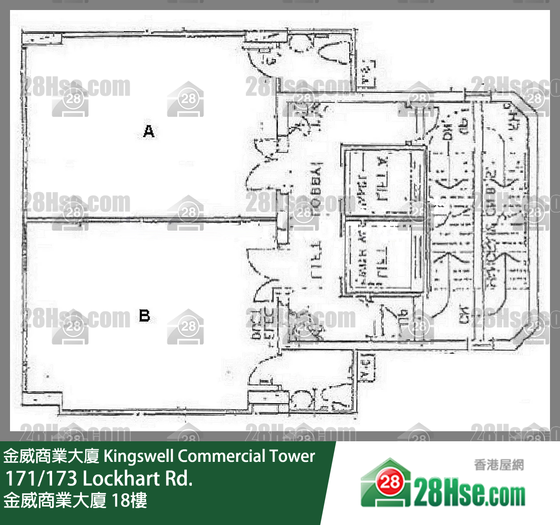 金威商業大廈 18樓 平面圖