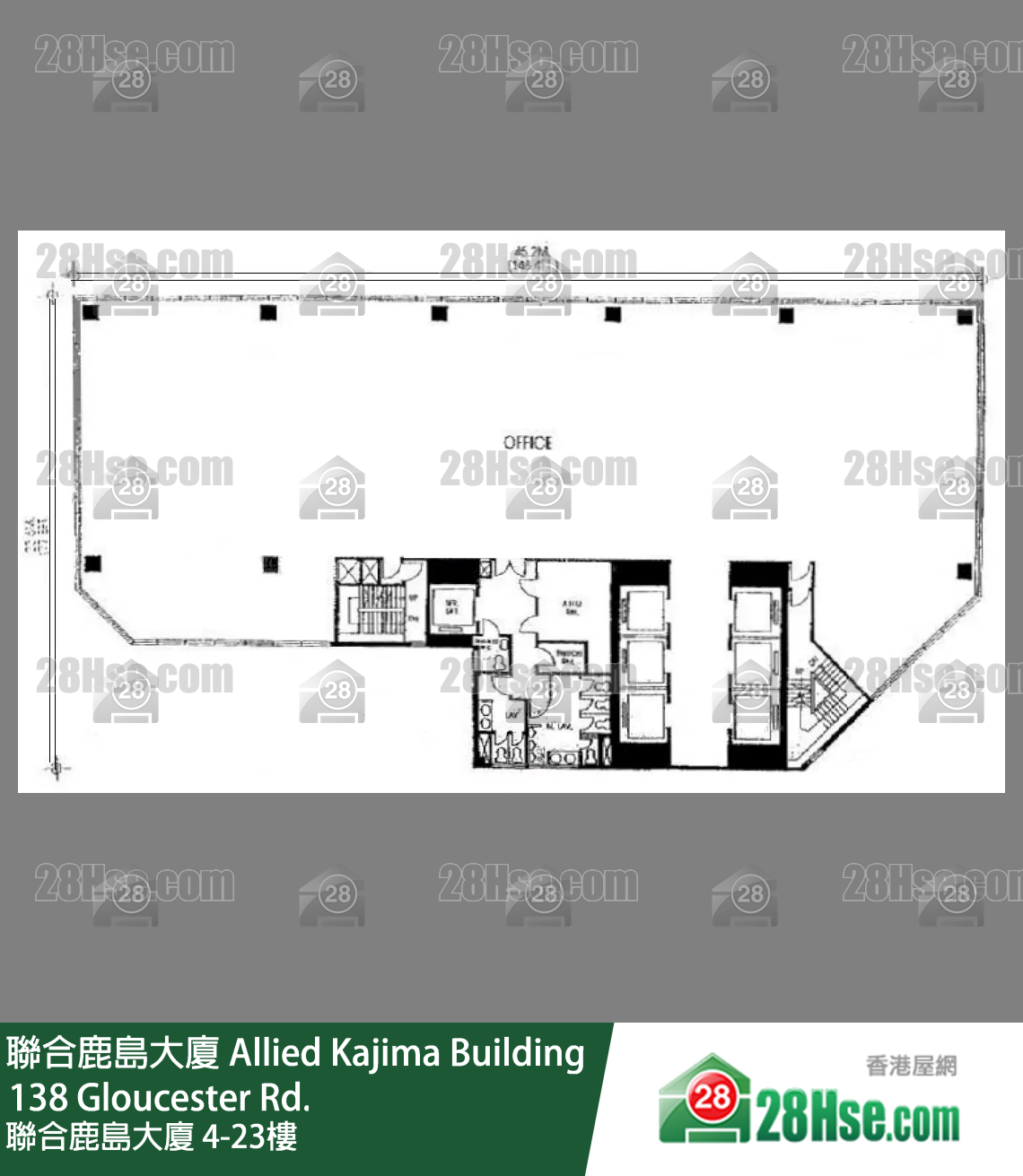聯合鹿島大廈 4-23樓 平面圖