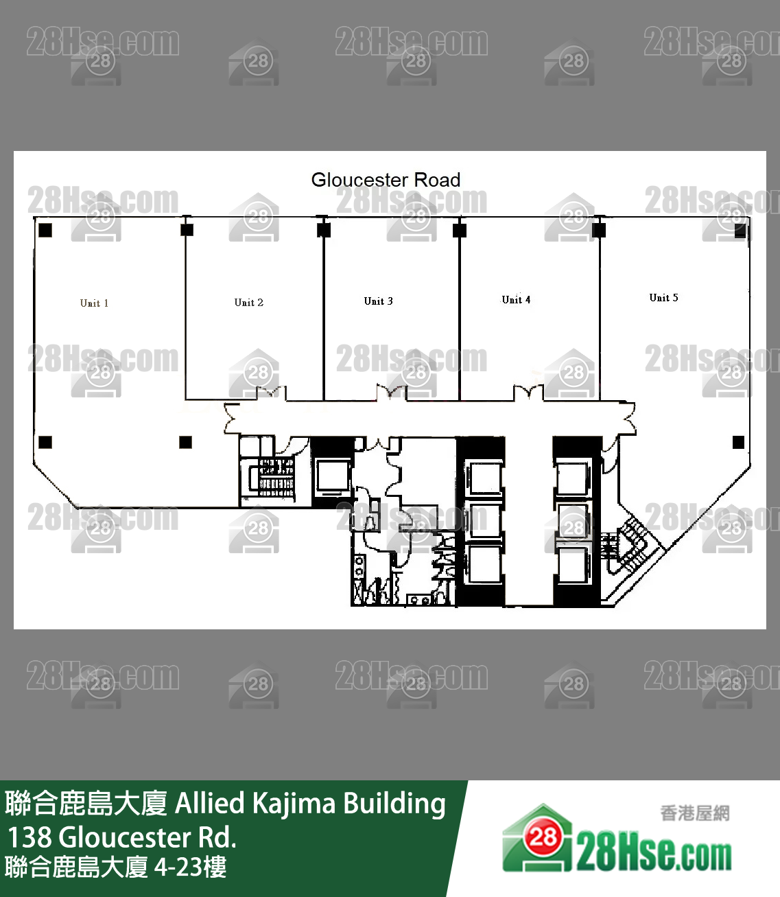 聯合鹿島大廈 4-23樓 平面圖