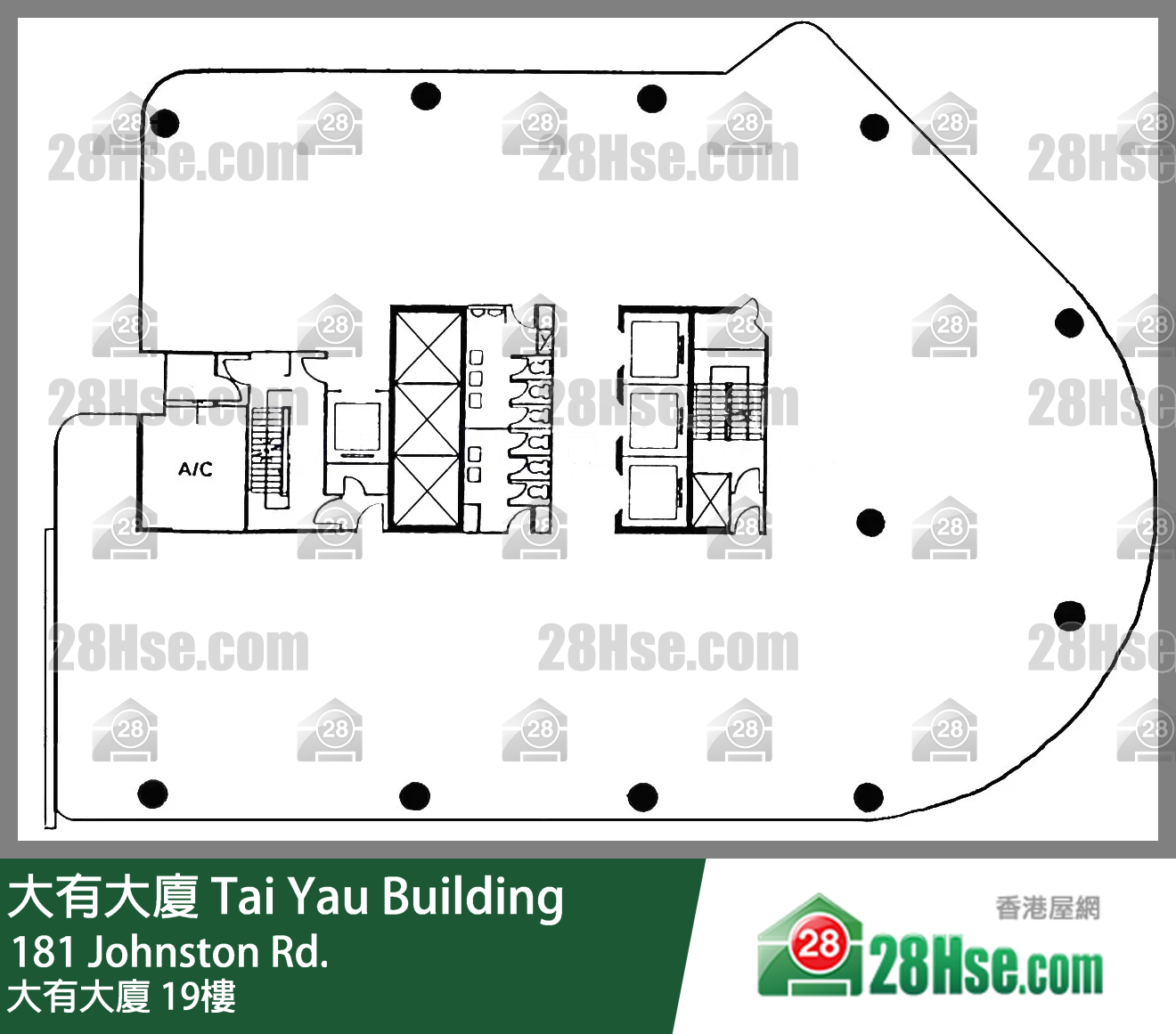 大有大厦 19楼 平面图