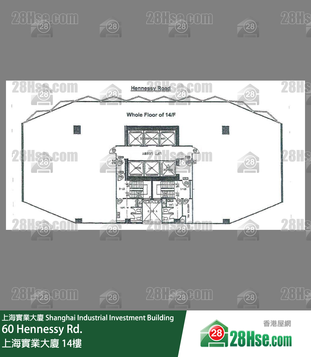 上海实业大厦 14楼 平面图