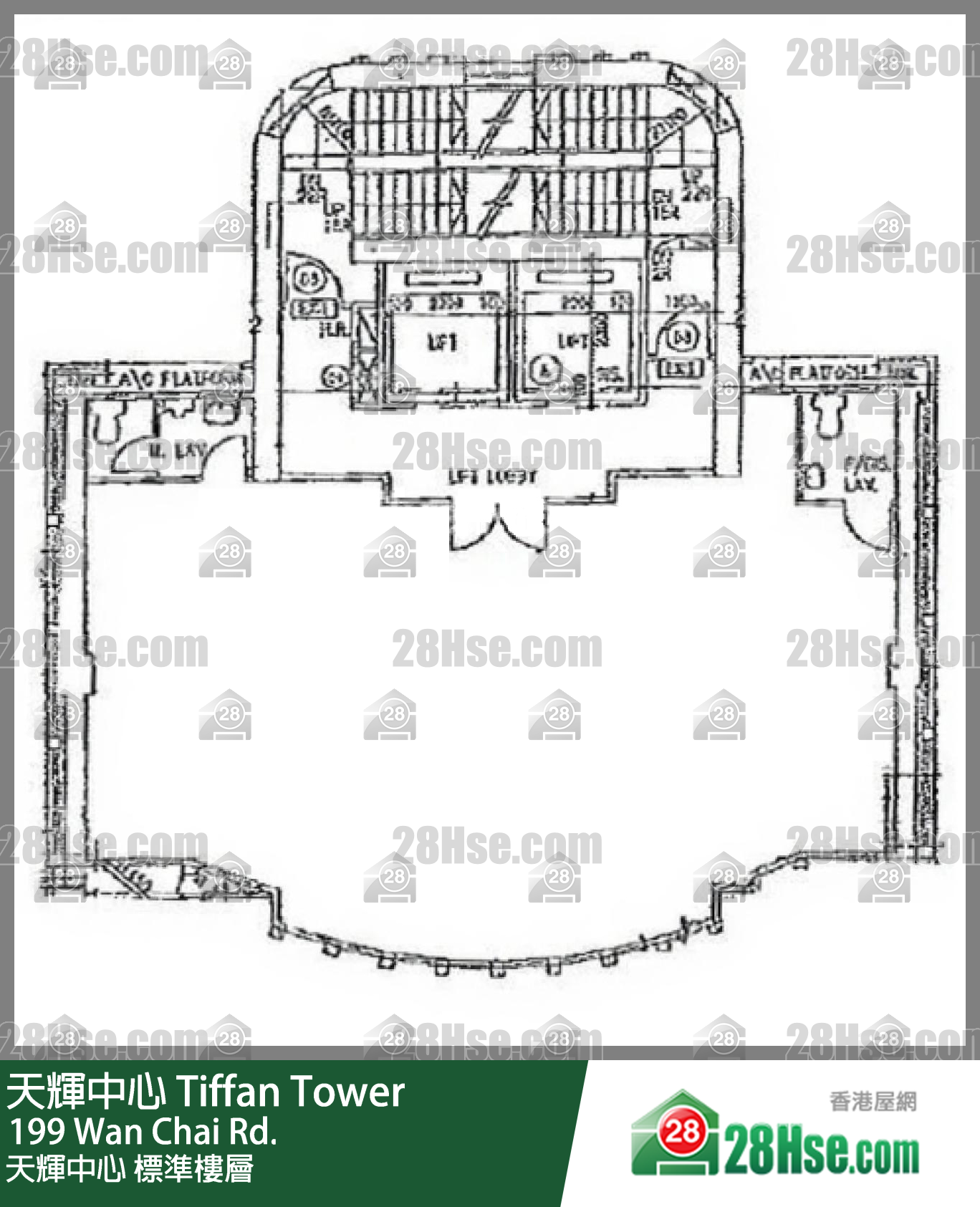 天辉中心 标准楼层 平面图