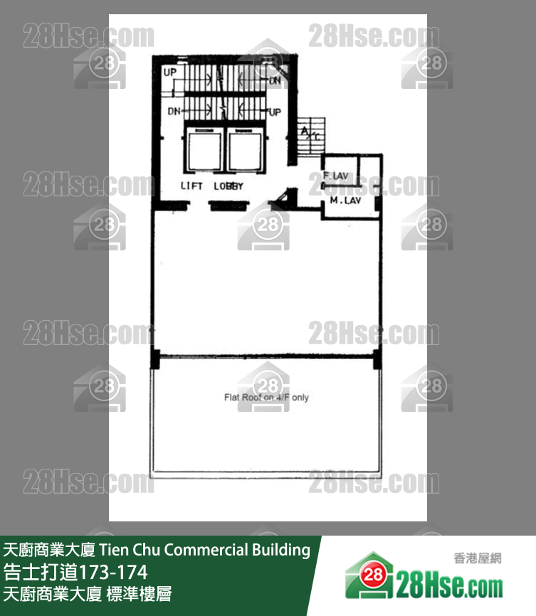 天厨商业大厦 标准楼层 平面图