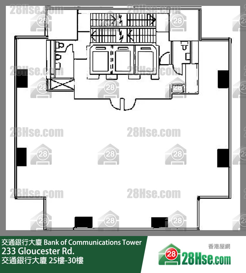 交通銀行大廈 25樓-30樓 平面圖