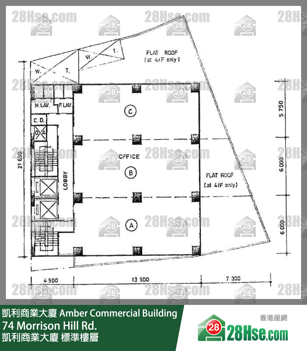 凱利商業大廈 標準樓層 平面圖