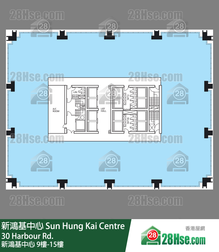 新鴻基中心 9樓-15樓 平面圖