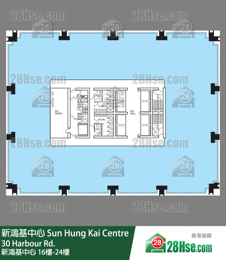 新鴻基中心 16樓-24樓 平面圖