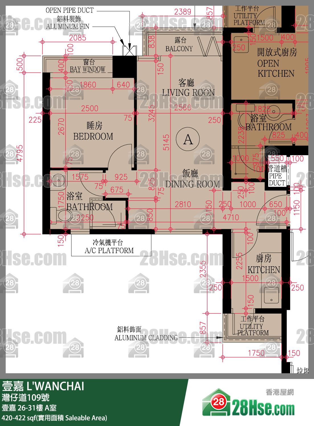 壹嘉 壹嘉 26樓 A室 平面圖