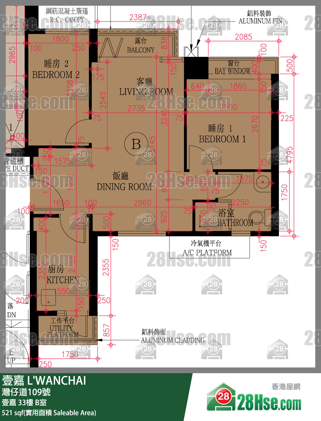 壹嘉 壹嘉 33樓 B室 平面圖