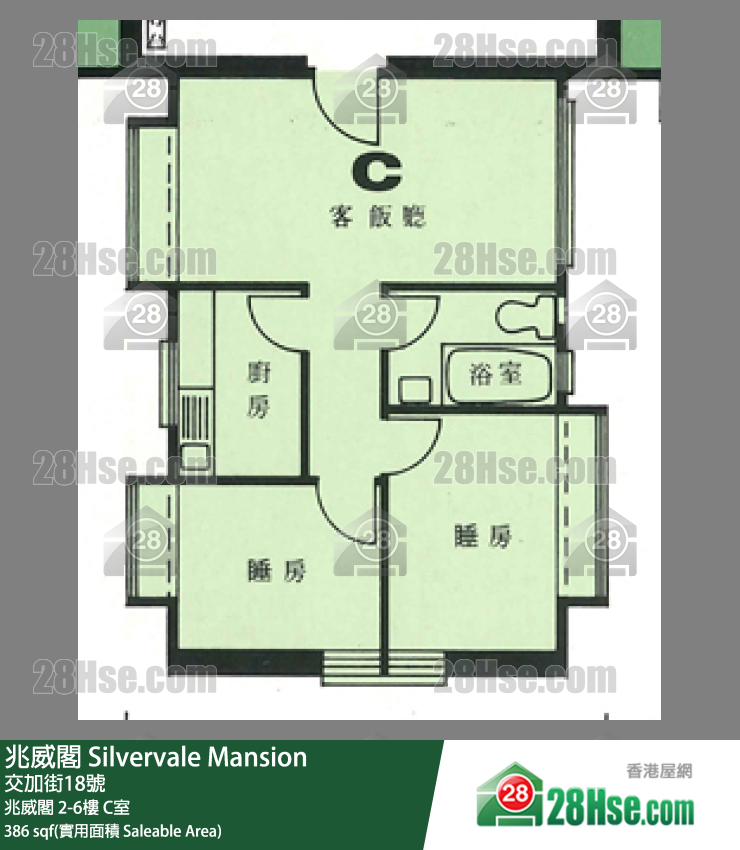 兆威閣 兆威閣 3樓 C室 平面圖