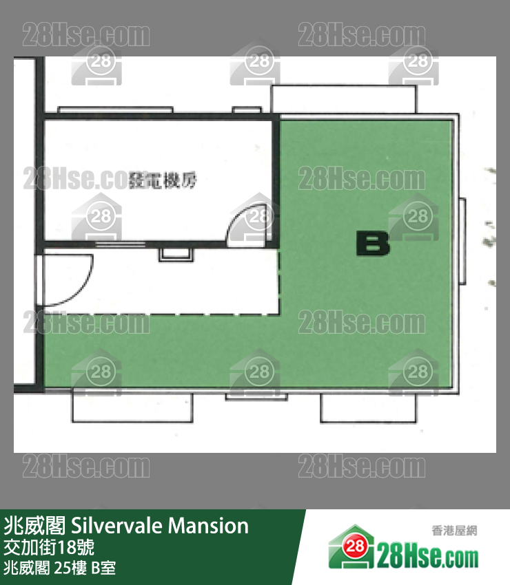 兆威閣 兆威閣25樓 B室 平面圖