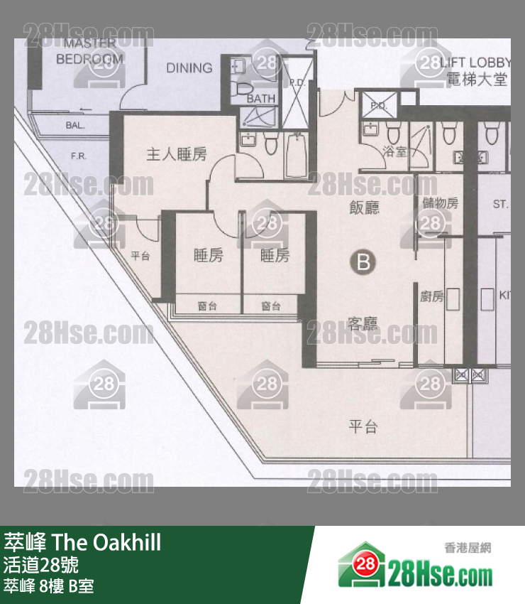 萃峯 萃峰8樓 B室 平面圖