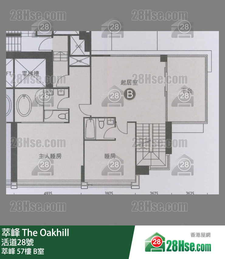 萃峯 萃峰57樓 B室 平面圖
