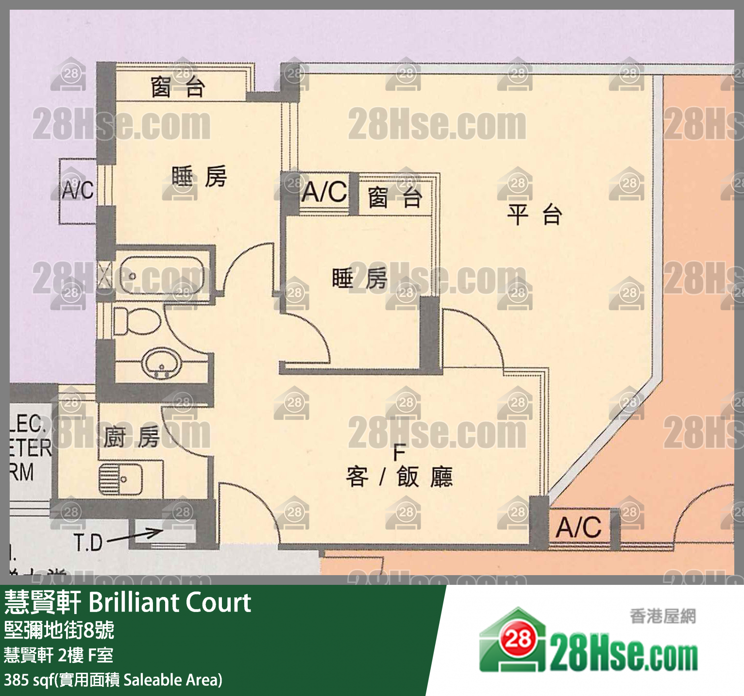 慧賢軒 慧賢軒2樓 F室 平面圖