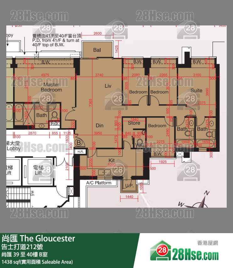 尚汇 尚汇40楼 B室 平面图