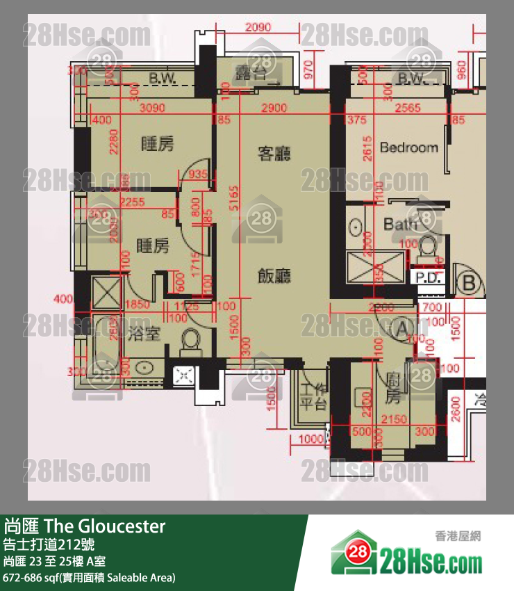 尚汇 尚汇 23楼 A室 平面图