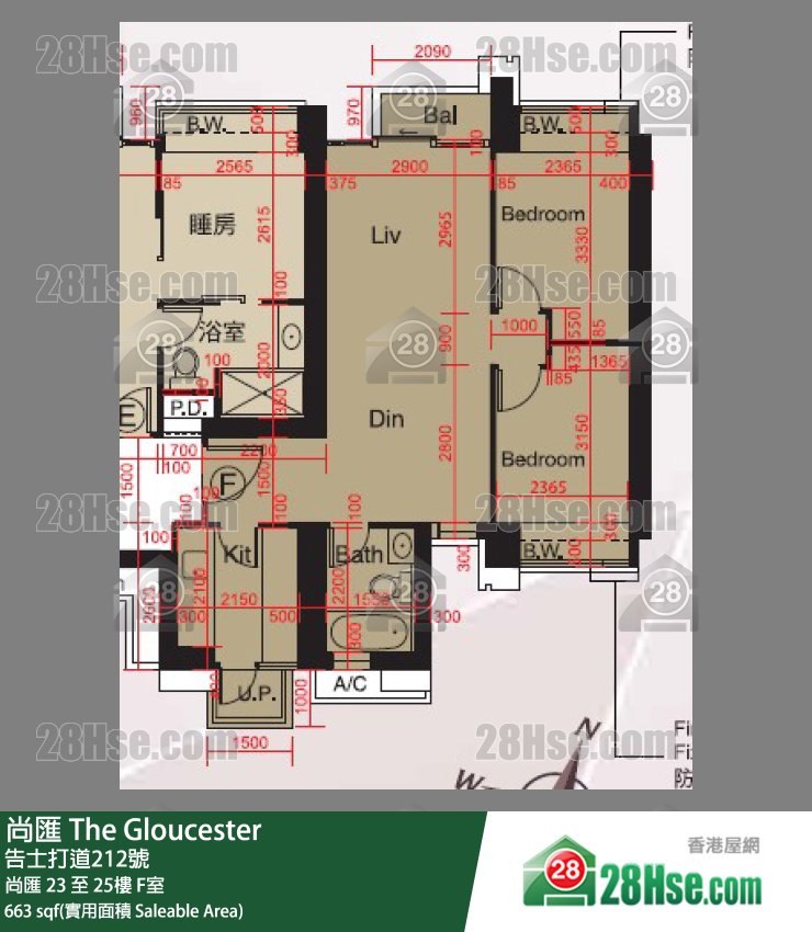 尚匯 尚匯25樓 F室 平面圖