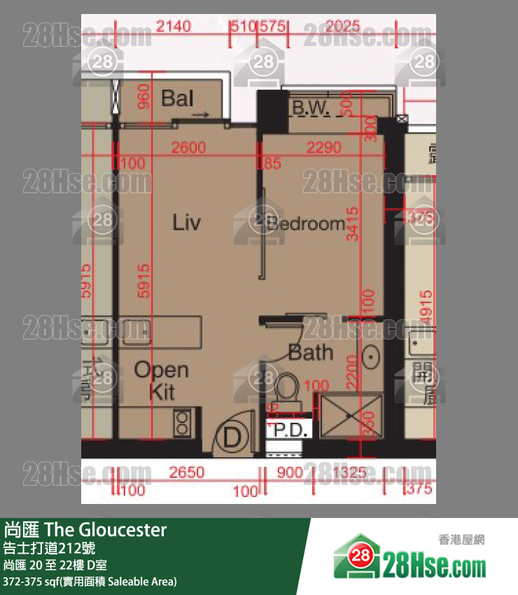 尚汇 尚汇21楼 D室 平面图
