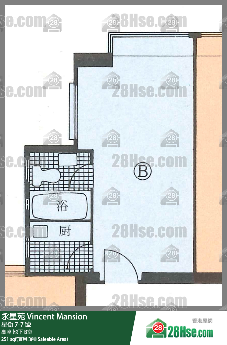 永星苑 高座地下 B室 平面圖