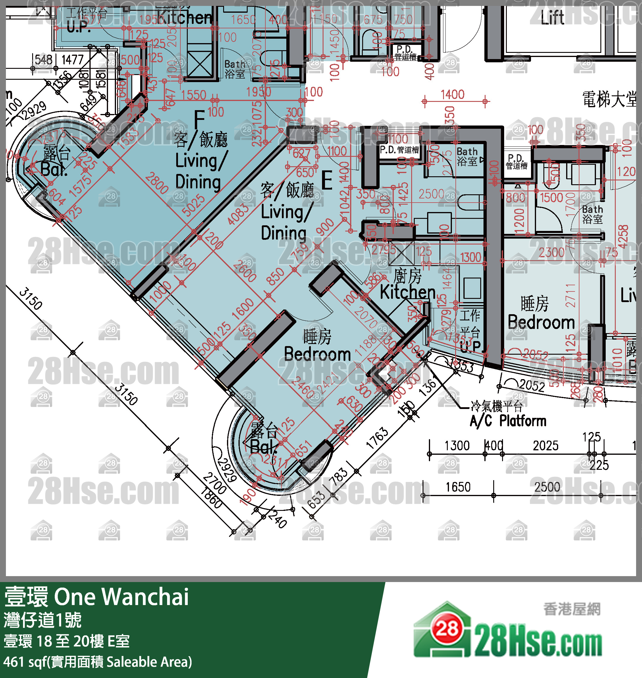 壹環 壹環 19樓 E室 平面圖