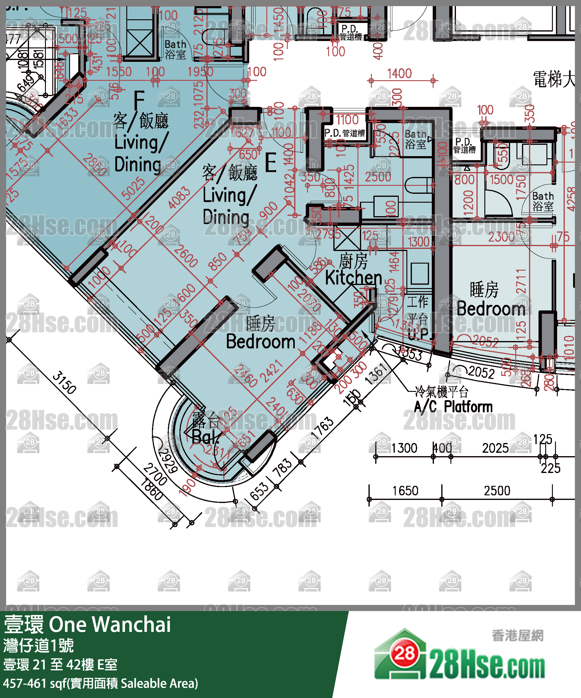 壹環 壹環32樓 E室 平面圖