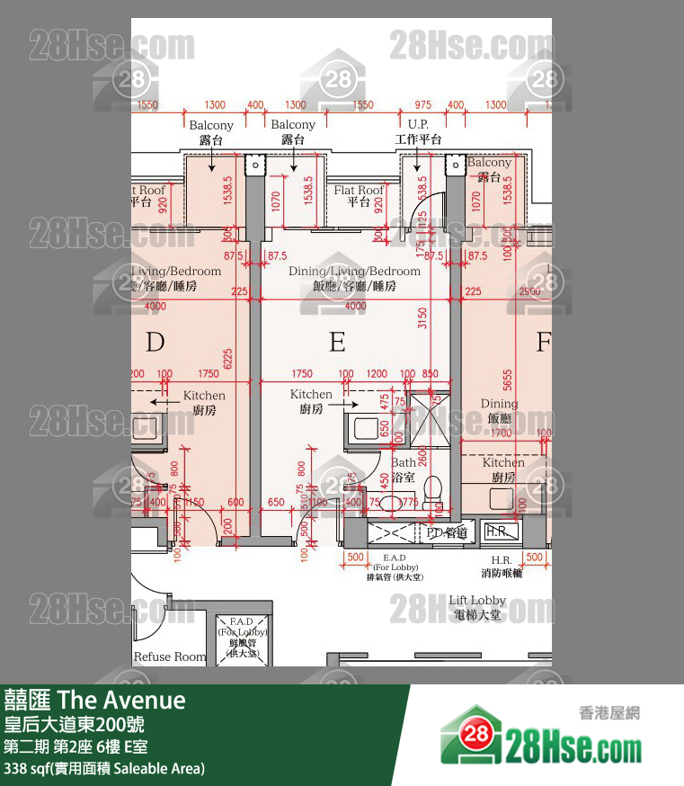 The Avenue Unit FloorPlan (Provided by 28Hse)