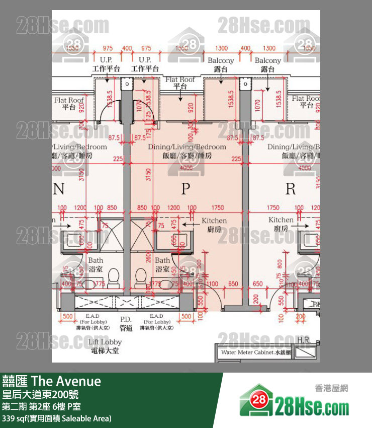 The Avenue Unit FloorPlan (Provided by 28Hse)