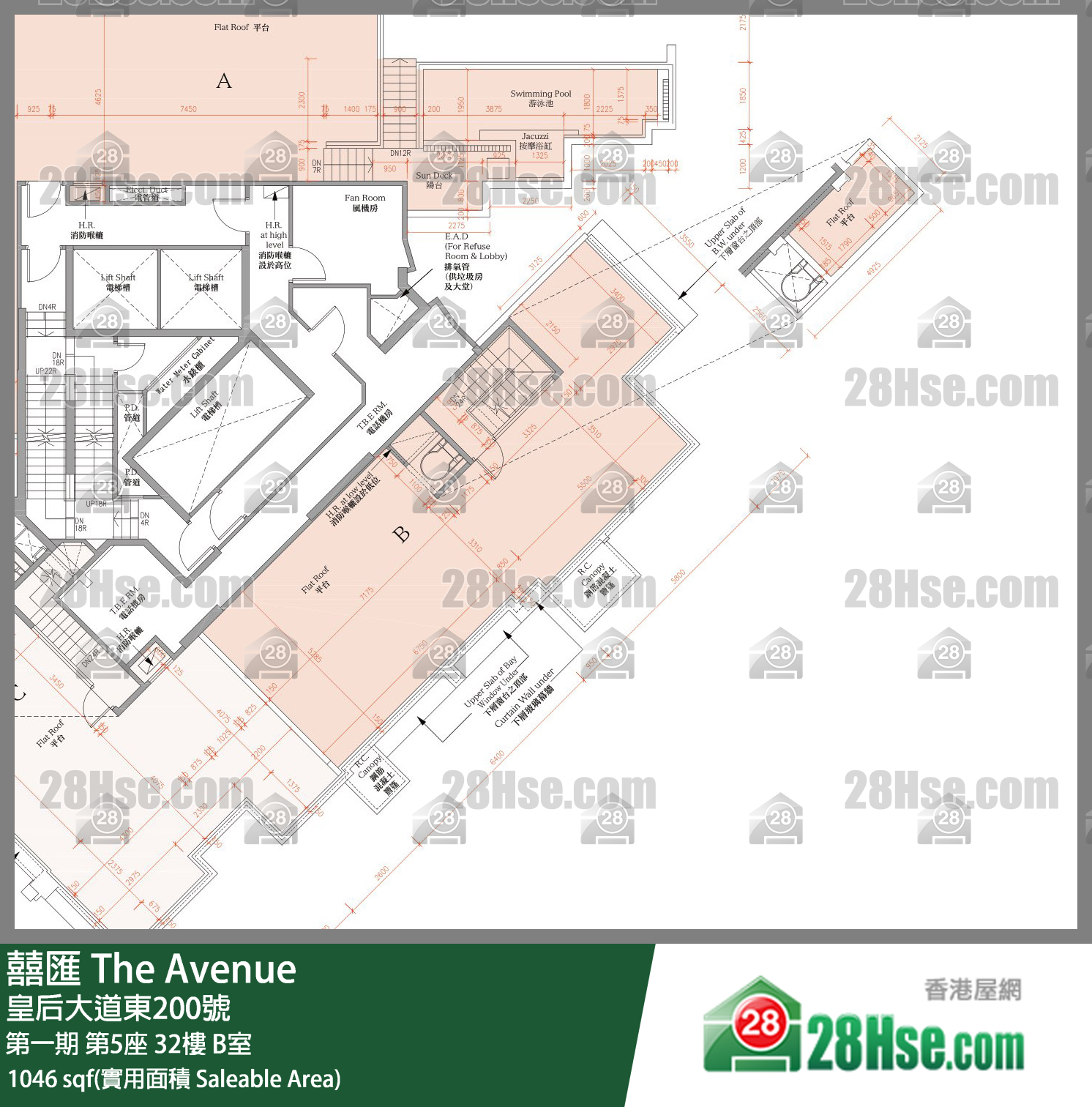囍滙 第一期第5座32楼 B室 平面图