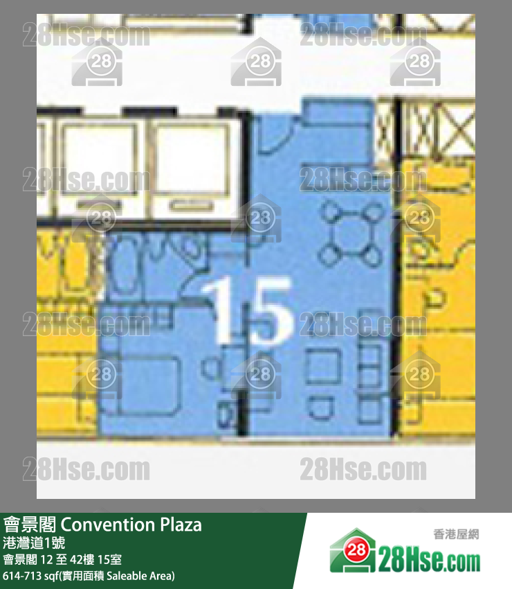 會景閣 會景閣40樓 15室 平面圖