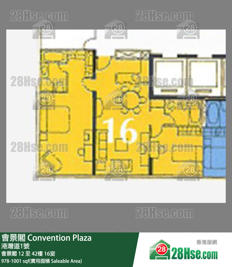 會景閣 會景閣40樓 16室 平面圖