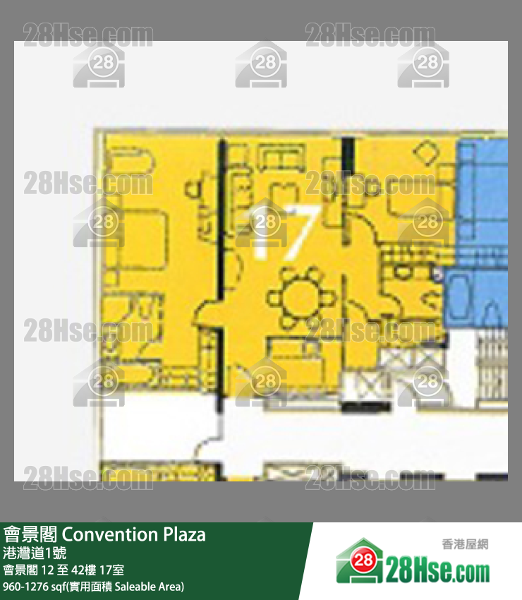 會景閣 會景閣40樓 17室 平面圖