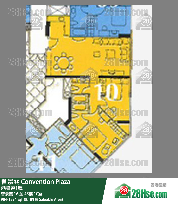 Convention Plaza Unit FloorPlan (Provided by 28Hse)