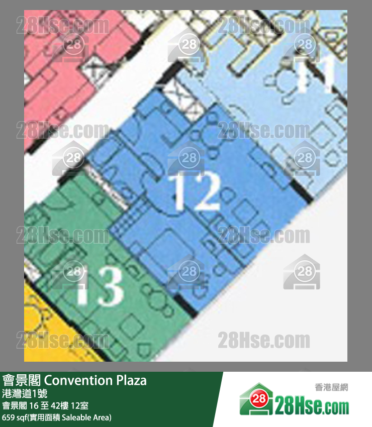 會景閣 會景閣40樓 12室 平面圖