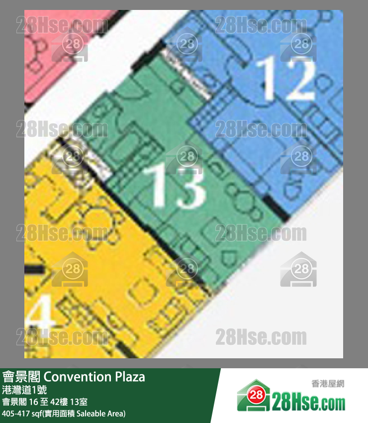 會景閣 會景閣40樓 13室 平面圖