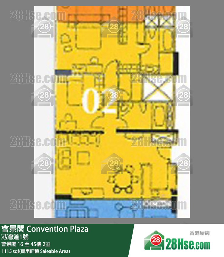 會景閣 會景閣40樓 2室 平面圖