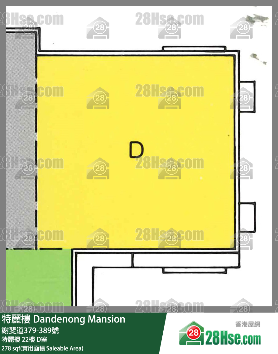 特麗樓 特麗樓 22樓 D室 平面圖