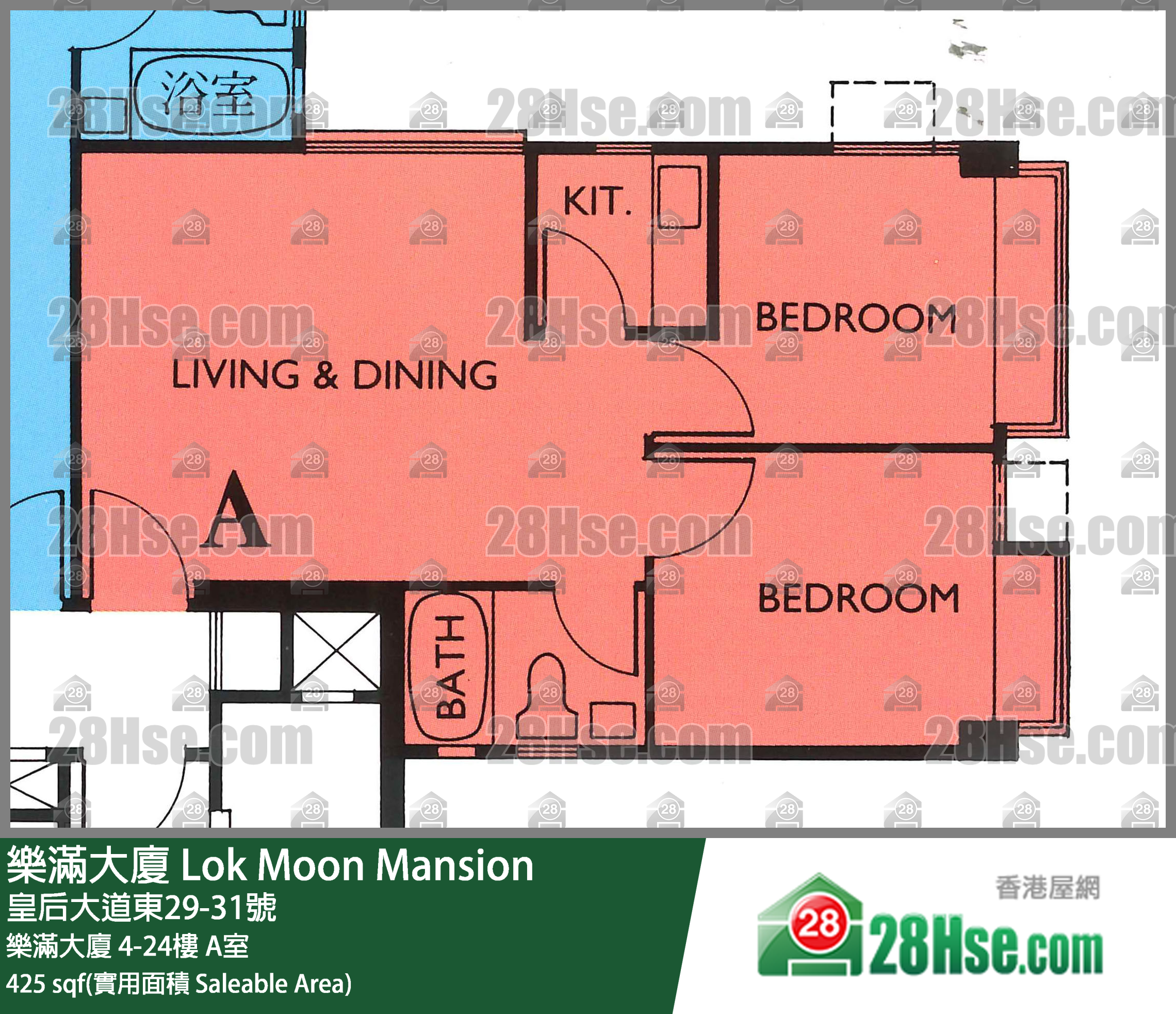 樂滿大廈 樂滿大廈18樓 A室 平面圖